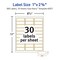 Avery Printable Address Labels, 1" x 2-5/8", Matte White with Metallic Gold Borders, Permanent, Laser & Inkjet Compatible, 300 Blank Mailing Labels (6507)